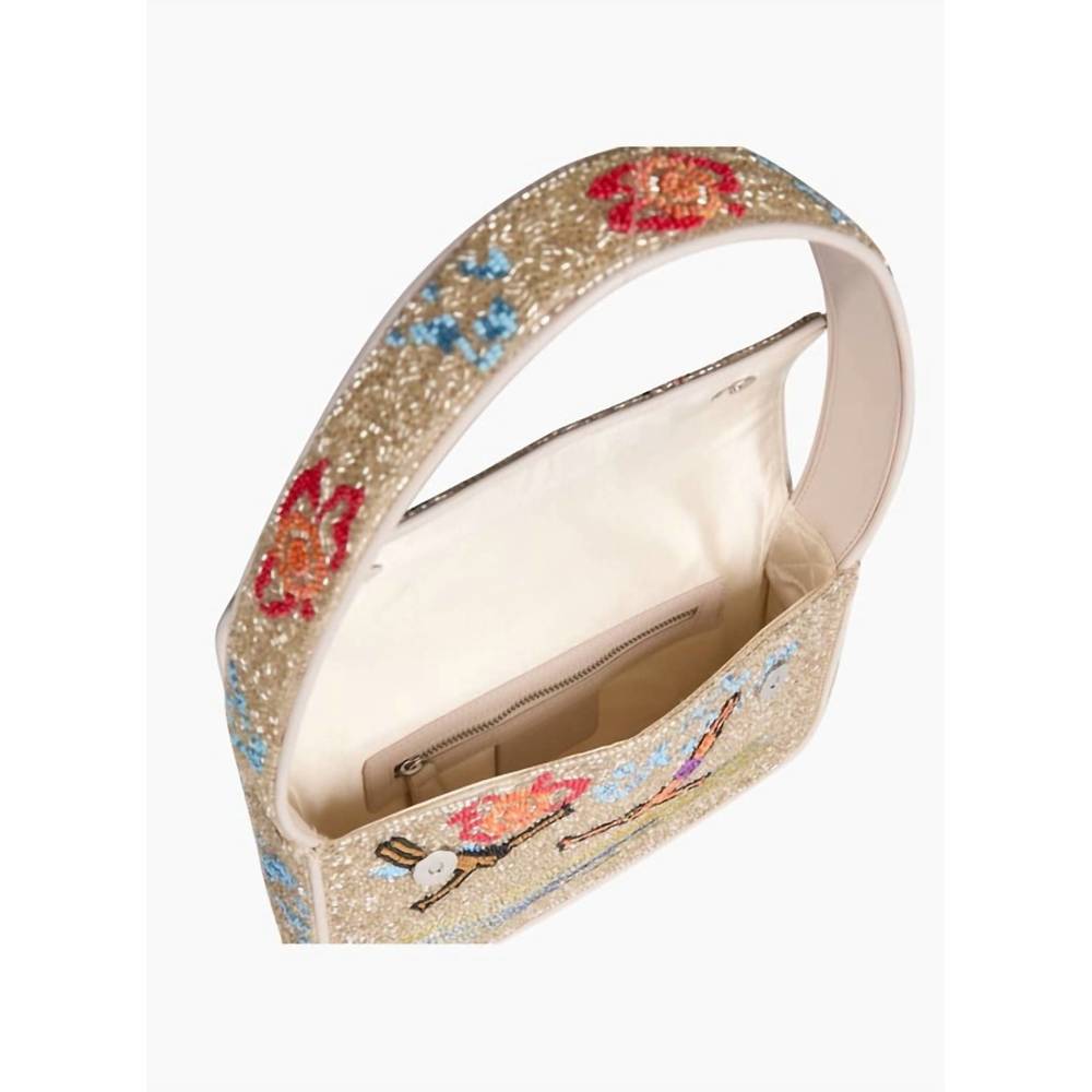 STAUD Embroidered Cream Shoulder Bag - Picture 4 of 4